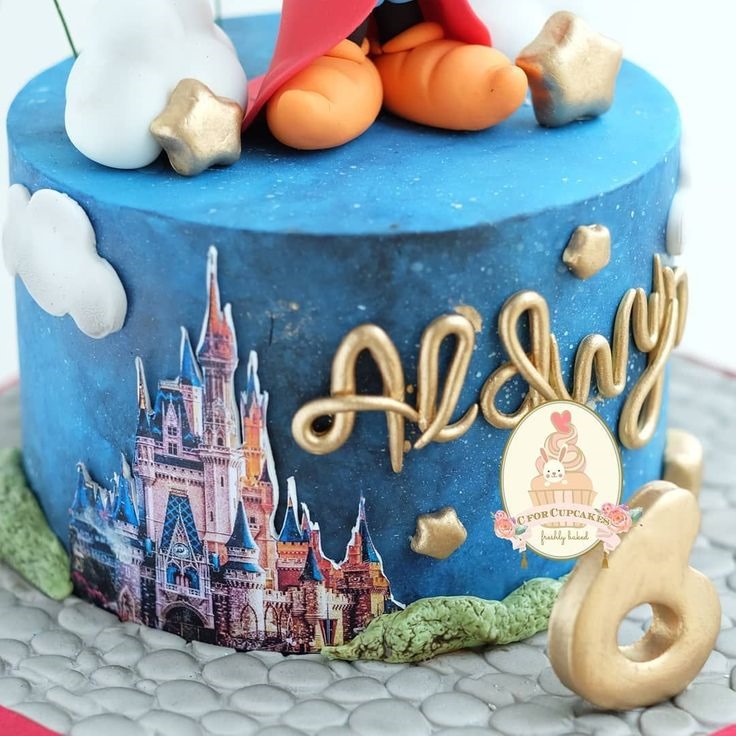 Close-up of Sorcerer Mickey Mouse 6th Birthday Cake