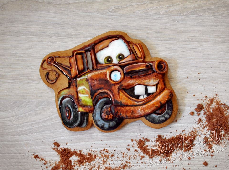 Terrific Lightning McQueen and Tow Mater Cookies - Between The