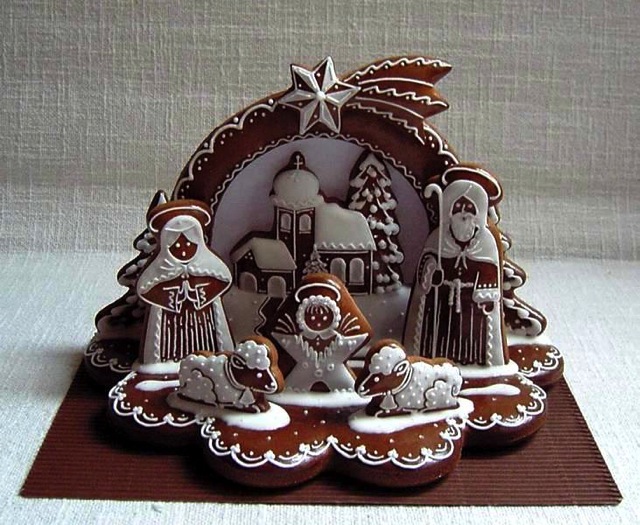 Gingerbread Nativity Cookie 
