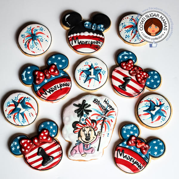 July4th Baby Minnie Mouse Cookies