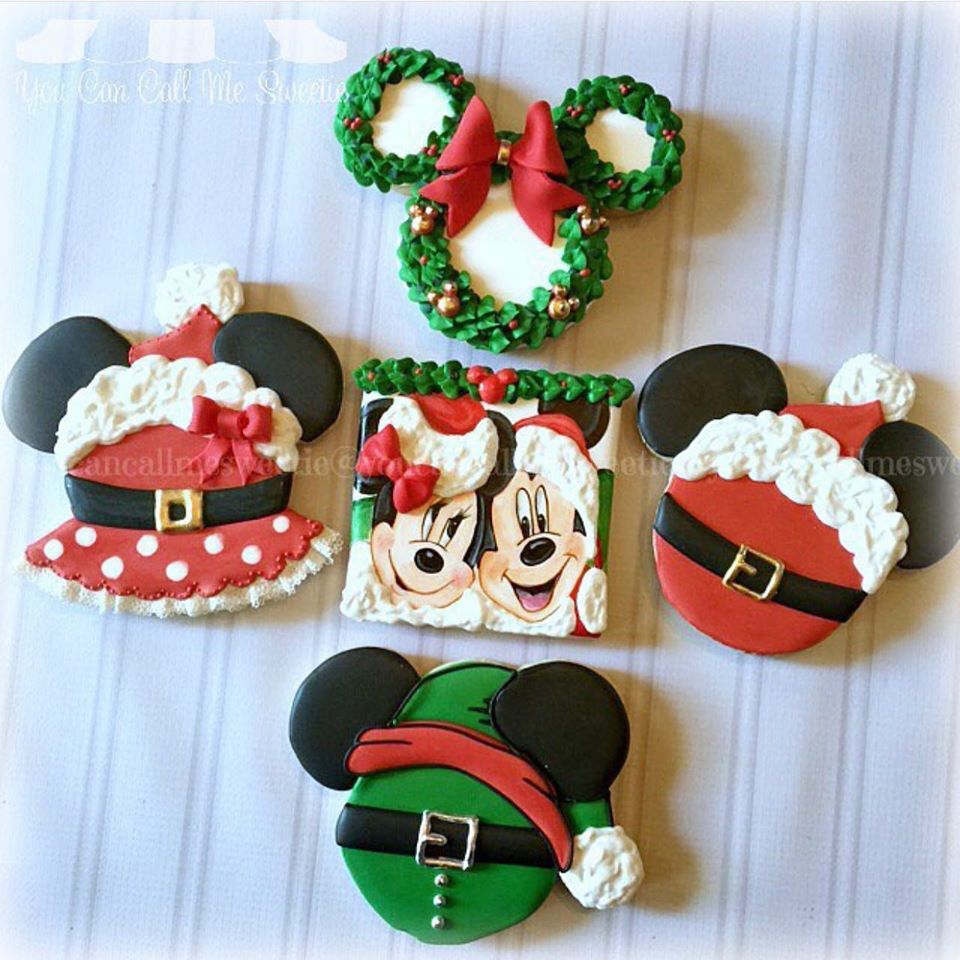 MIckey and Minnie Santa cookies 3