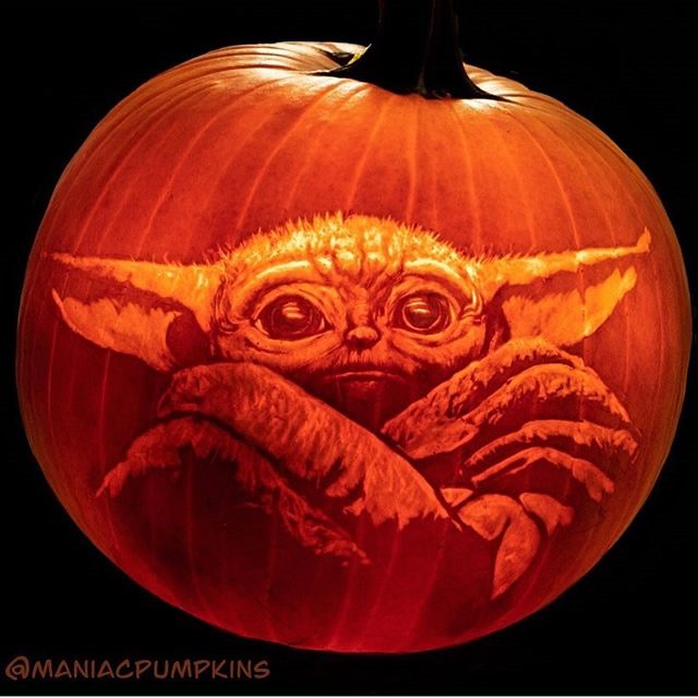 Baby Yoda Pumpkin Carving