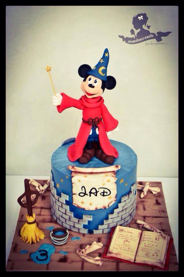 Sorcerer Mickey Mouse 3rd Birthday Cake