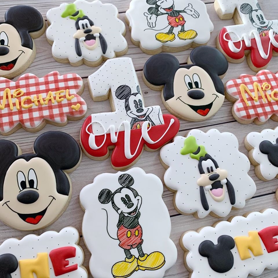 Mickey Mouse 1st Birthday Cookies