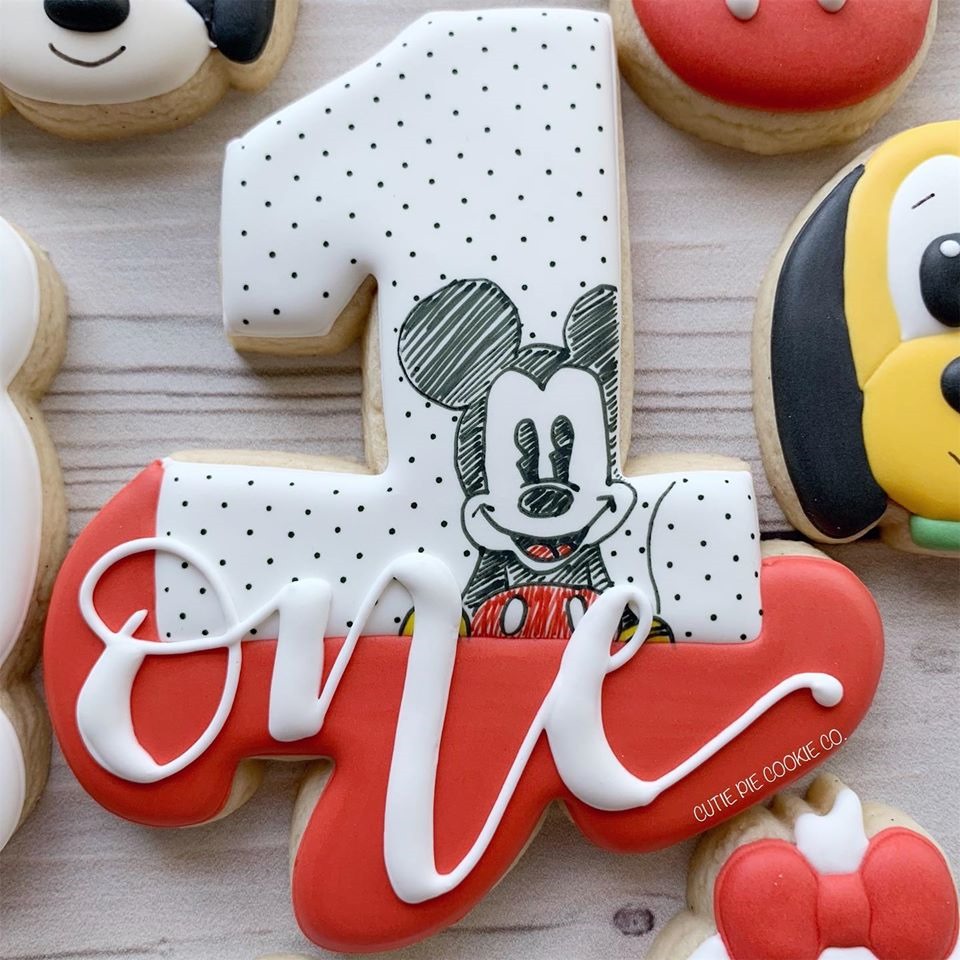 Mickey Mouse 1st Birthday Cookie