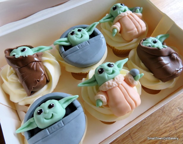 Baby Yoda Cupcakes made by Small Town Girl Bakery