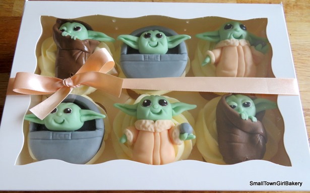 Baby Yoda Cupcakes made by Small Town Girl Bakery