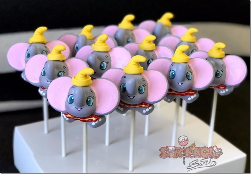 Dumbo Cake Pops made by Stripingly Sweet