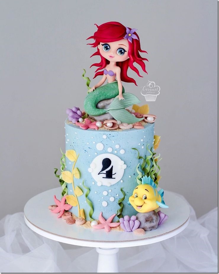 Ariel 4th Birthday Cake created by Caramel Patisserie