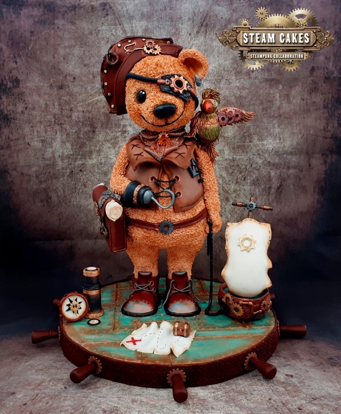 Teddy Bear Pirate Steampunk Cake