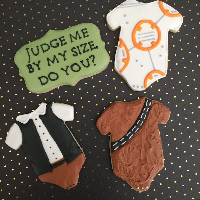 Star Wars Onsie Baby Shower Cookies