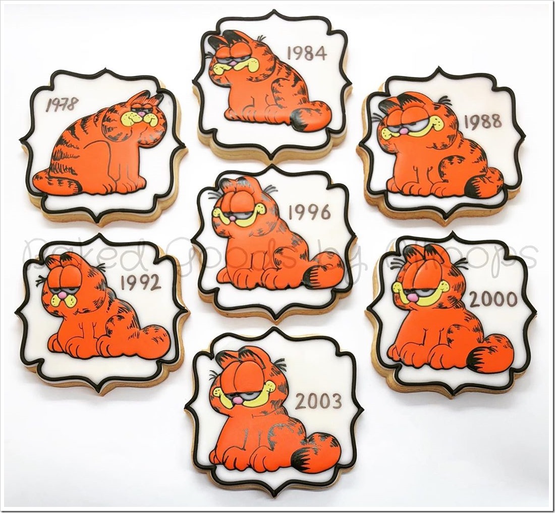 Garfield Through The Years Cookies
