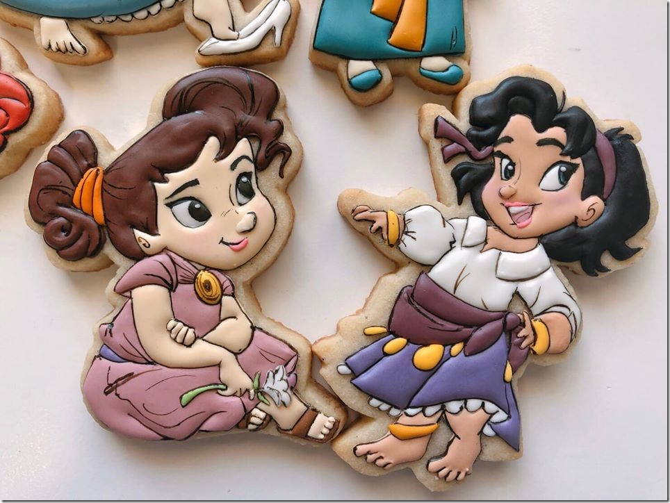 Baby Megara and Esmeralda Cookies