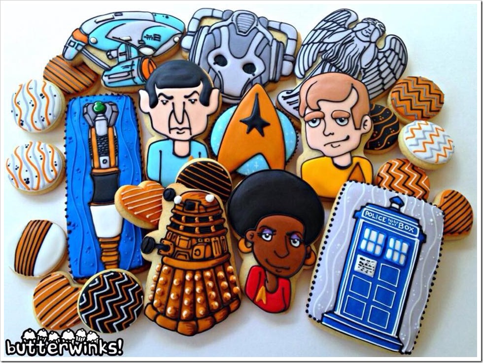 Star Trek meets Doctor Who Cookies