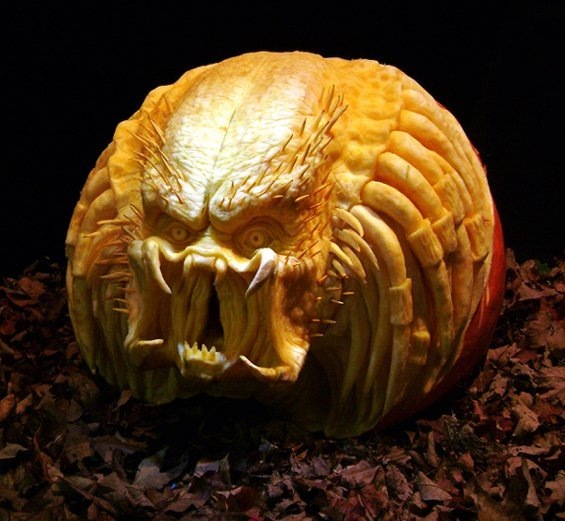 Predator Pumpkin Carving