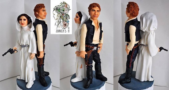 Han and Leia Cake Topper