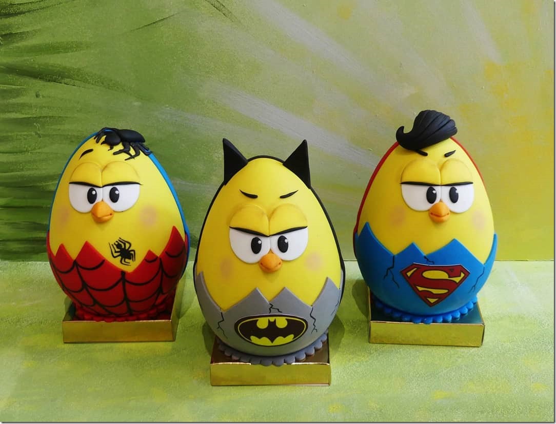 Spider-Man, Batman & Superman Chocolate Easter Eggs