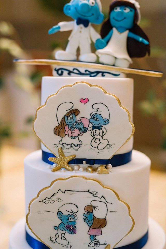 Smurf Wedding Cake 3