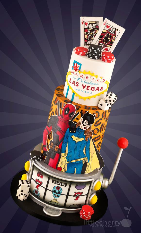 Deadpool and Batgirl Wedding cake 2