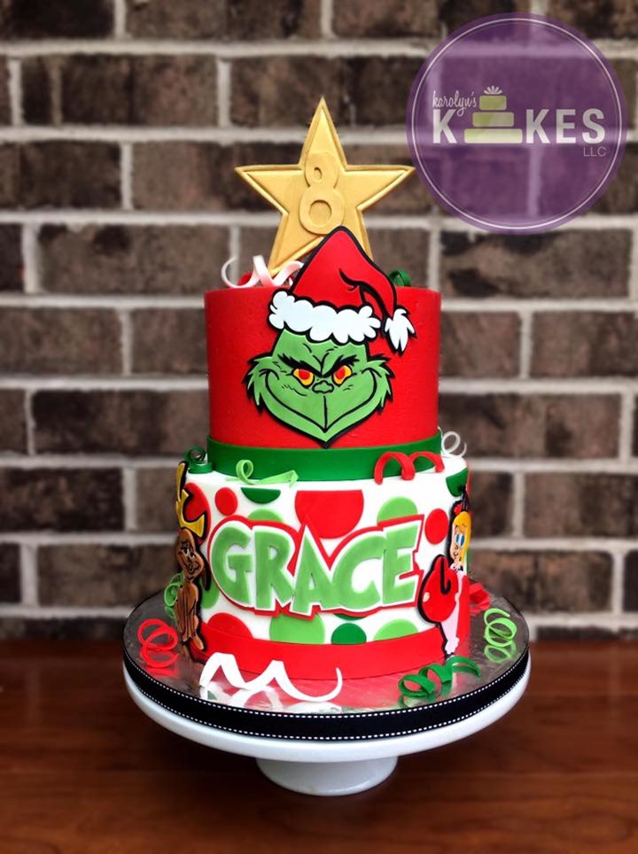 Grinch 8th Birthday Cake