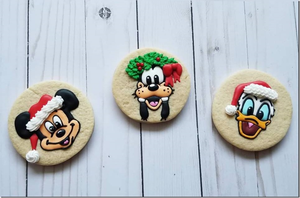 Mickey, Goofy, and Donald Christmas Cookies