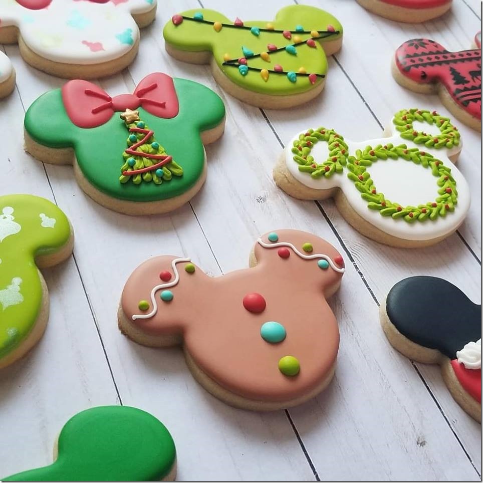 Mickey & Minnie Mouse Ears Christmas Cookies