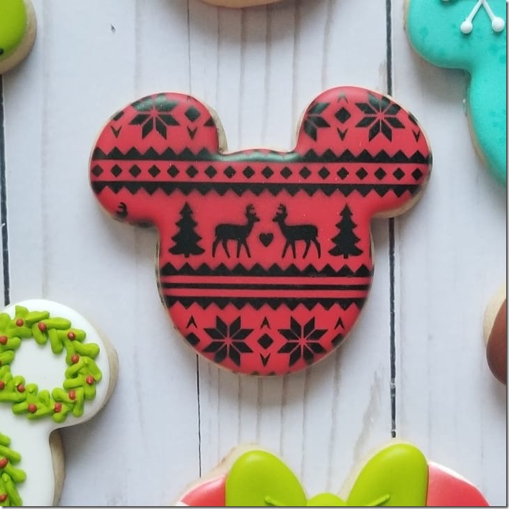 Mickey Mouse Ears Christmas Cookie