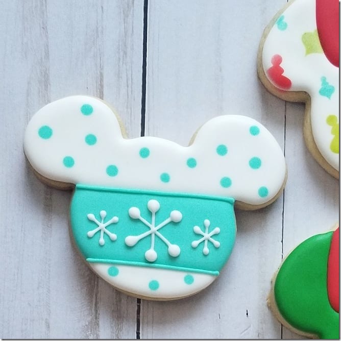 Mickey Mouse Ears Christmas Cookie
