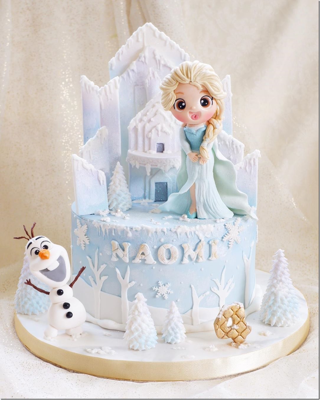 Elsa & Olaf 4th Birthday Cake