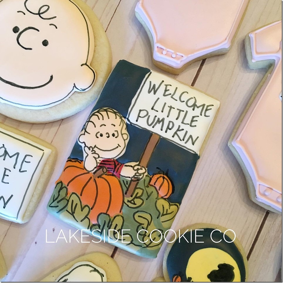 Halloween Linus Pumpkin Patch Cookies