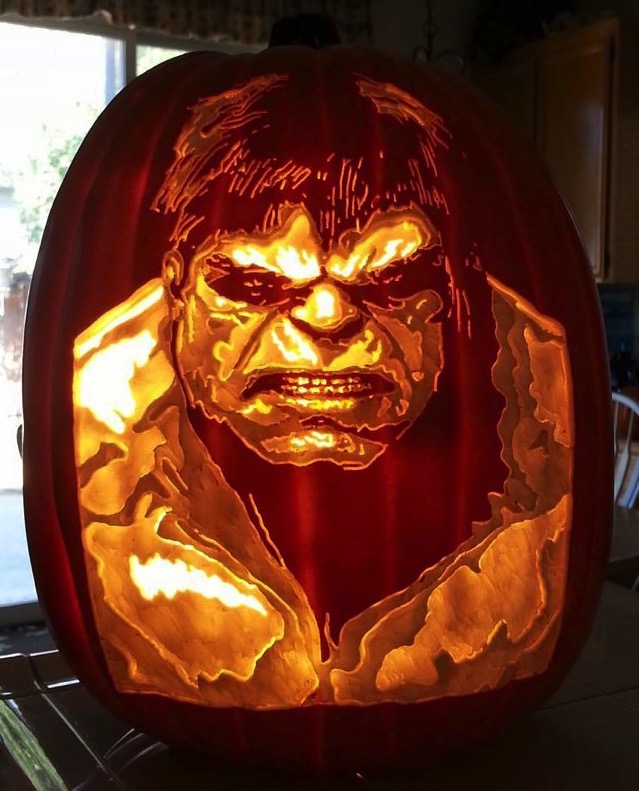 Marvelous Hulk Pumpkin Carving - Between The Pages Blog