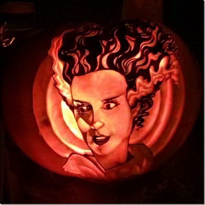 Bride Of Frankenstein Pumpkin Carving