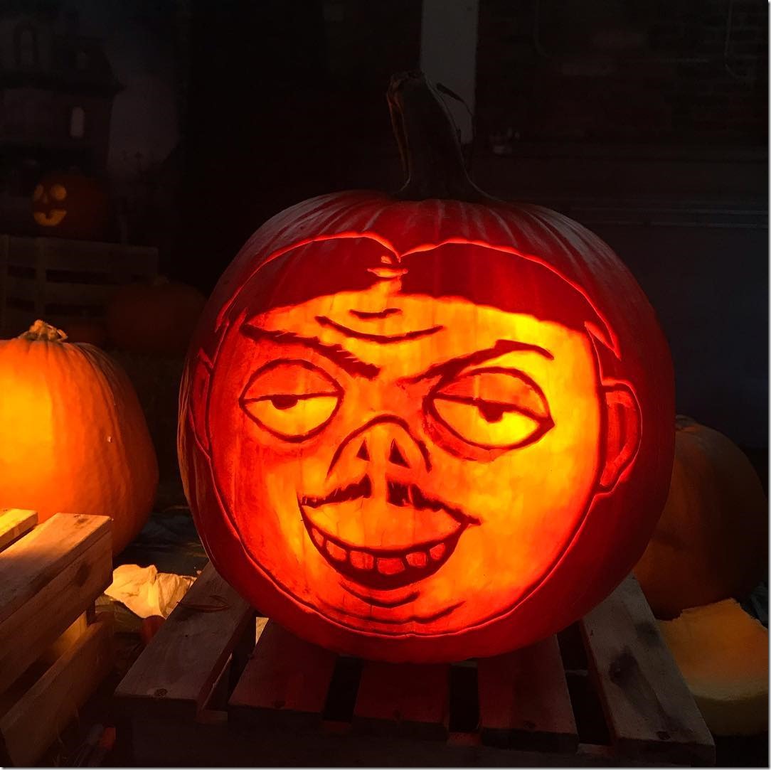 Gomez Addams Pumpkin Carving