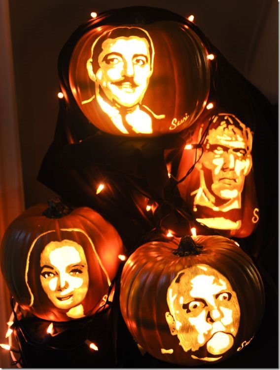 Addams Family Pumpkin Carvings
