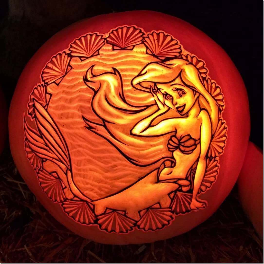 Little Mermaid Pumpkin Carving 