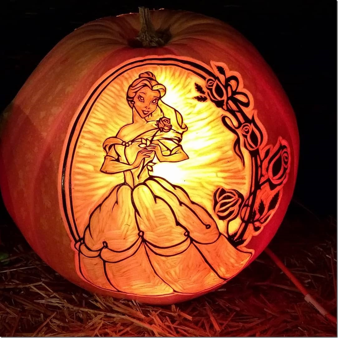 Princess Belle Pumpkin Carving