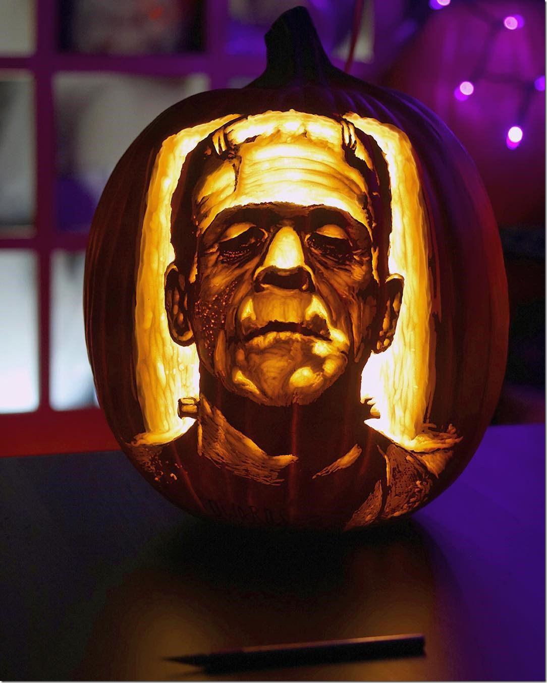 Awesome Frankenstein's Monster Pumpkin Carving Between The Pages Blog