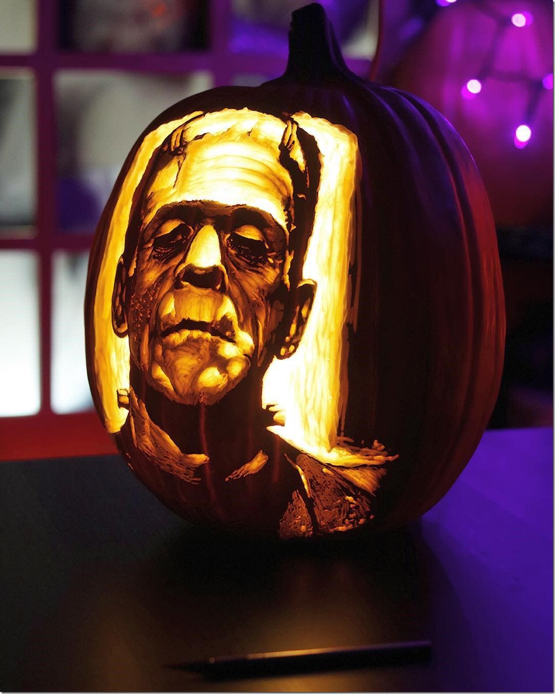 Frankenstein’s Monster Pumpkin Carving