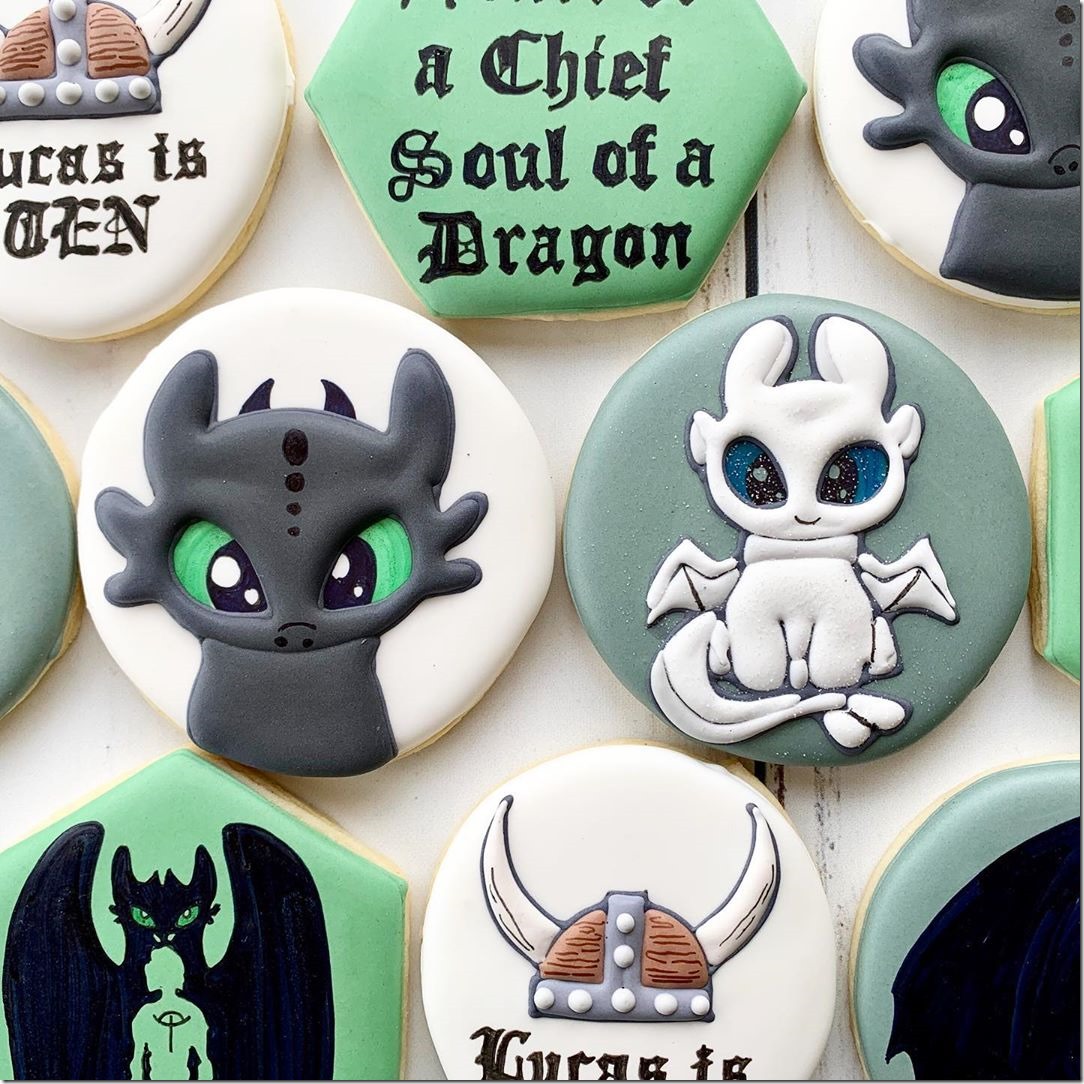How To Train Your Dragon 10th Birthday Cookies