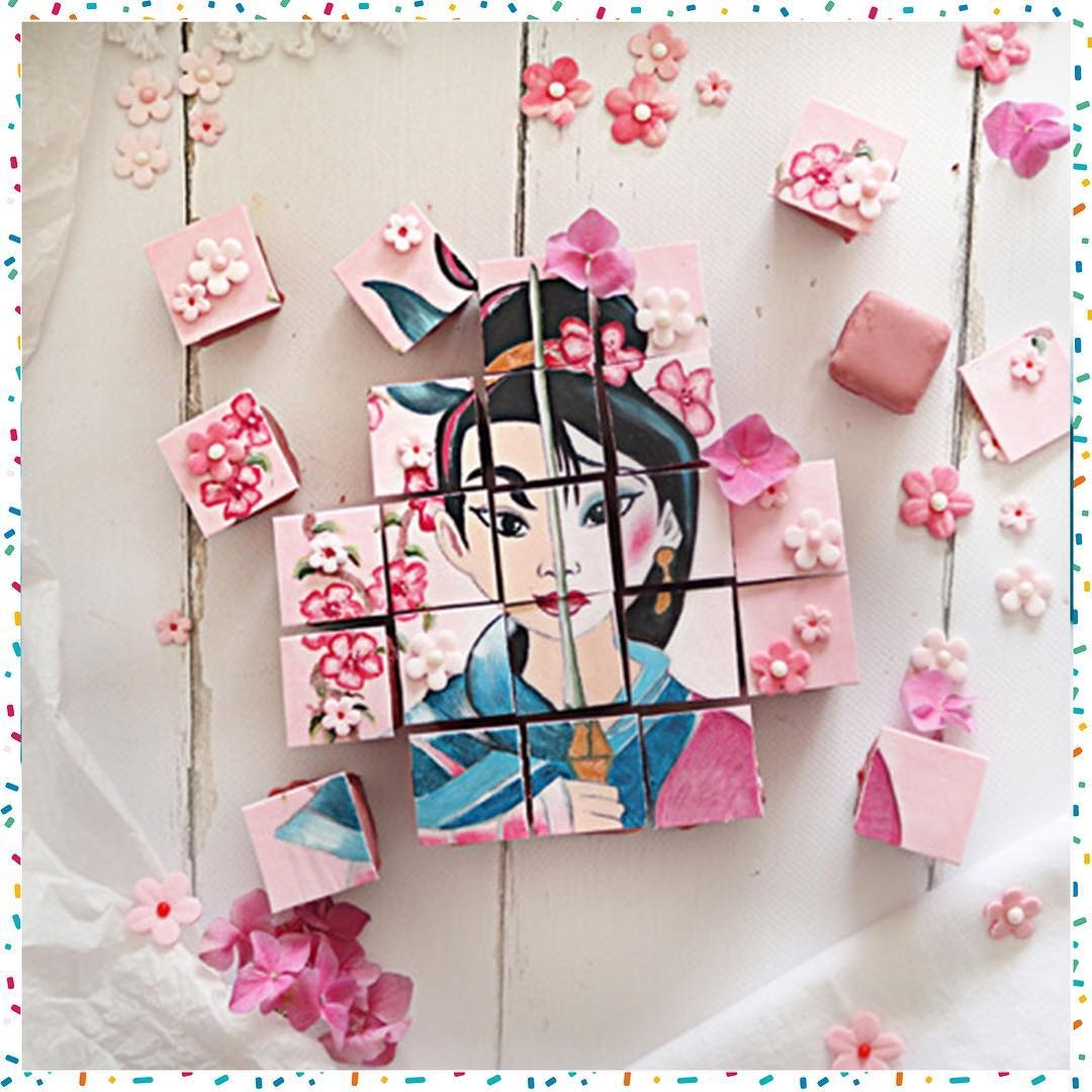 Mulan Mosaic Cake