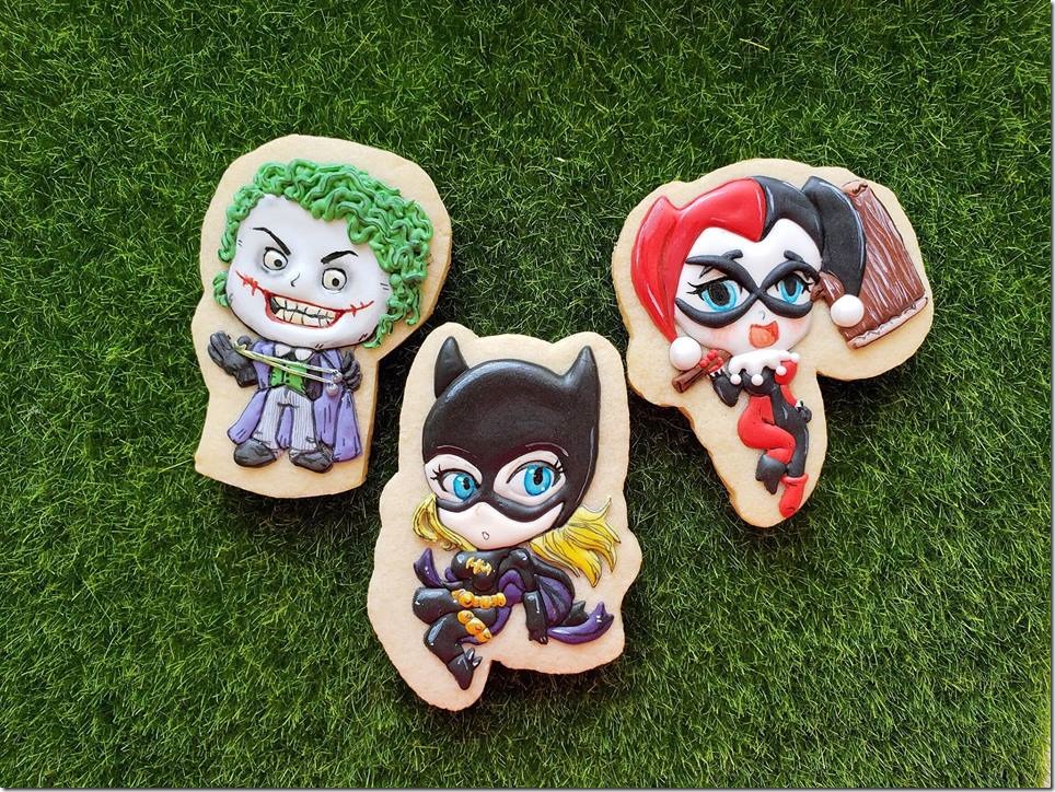 Joker, Batgirl, and Harley Quinn Cookies