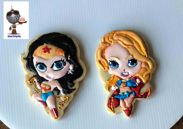 Wonder woman and Supergirl Cookie IMG 4728 copy