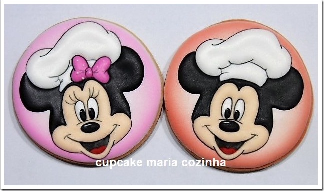 Chef Mickey and Minnie Cookies