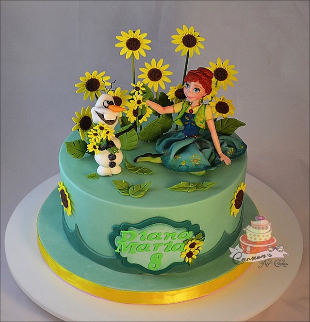 Olaf and Anna Cake