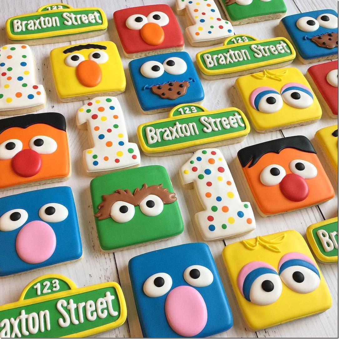 Sesame Street 1st Birthday Cookies