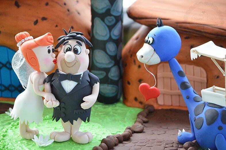 Flintstones Wedding Cake Topper