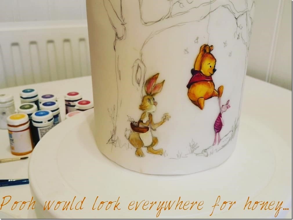 How To Hand Paint A Winnie the Pooh Cake