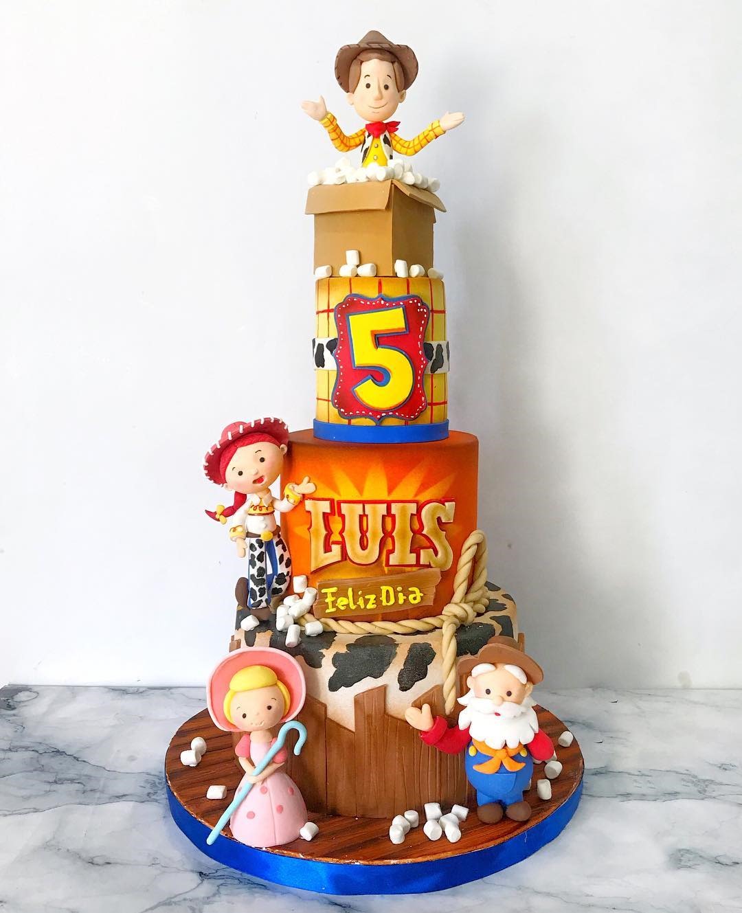 Sheriff Woody 5th Birthday Cake