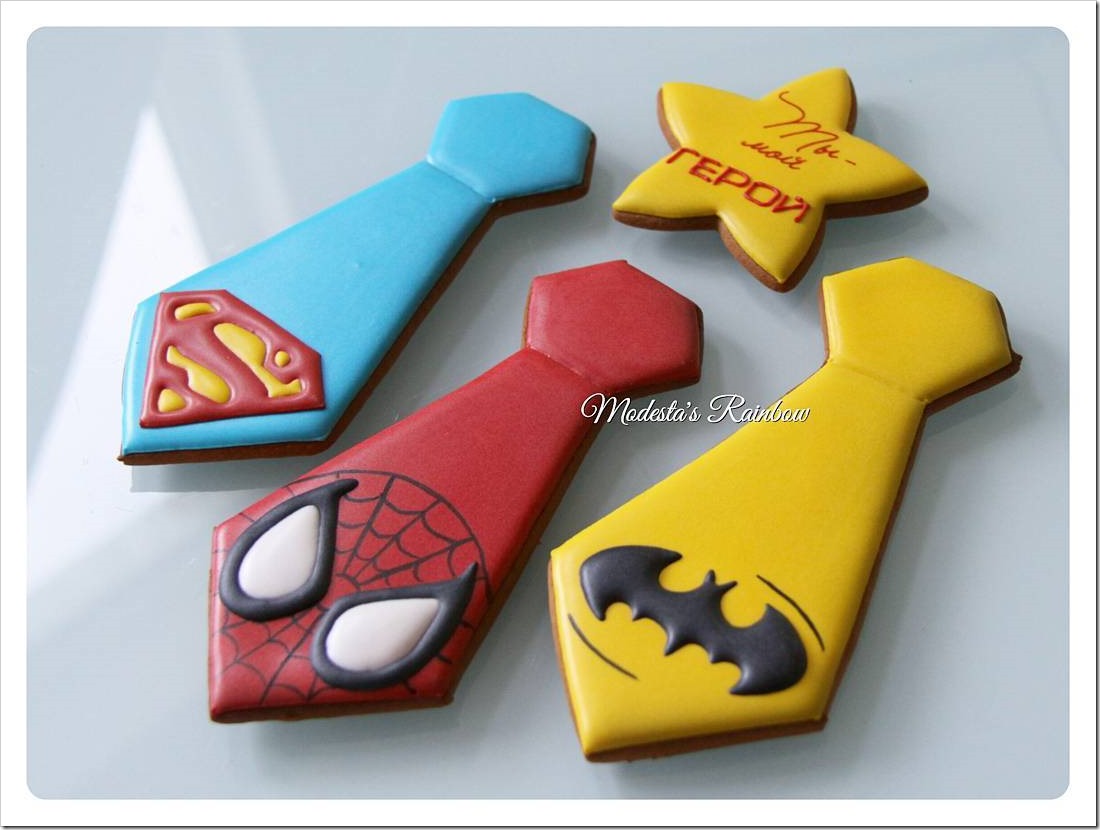Super Hero Tie Cookies