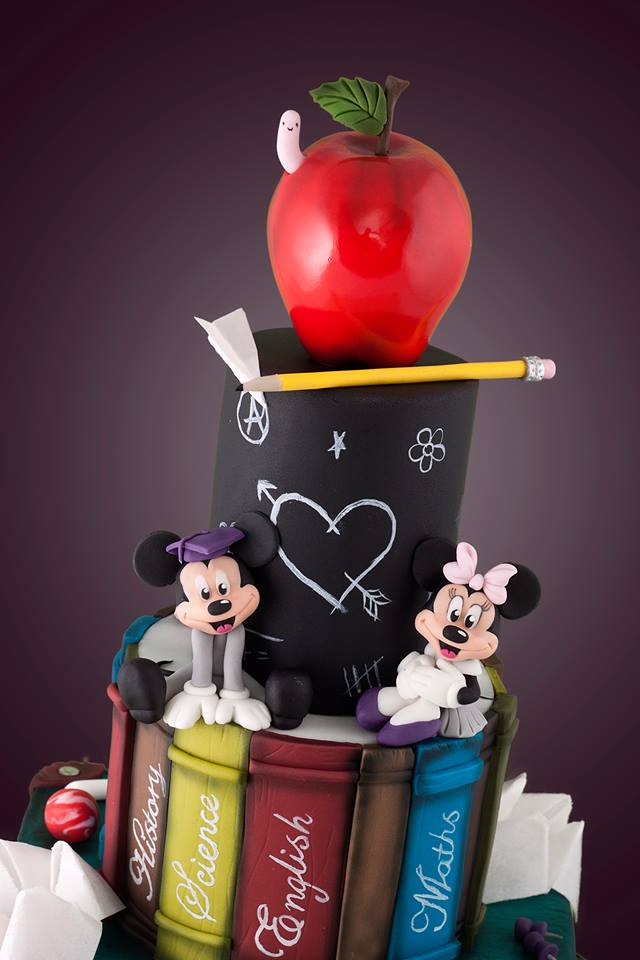 Old School Mickey and Minnie Wedding Cake 